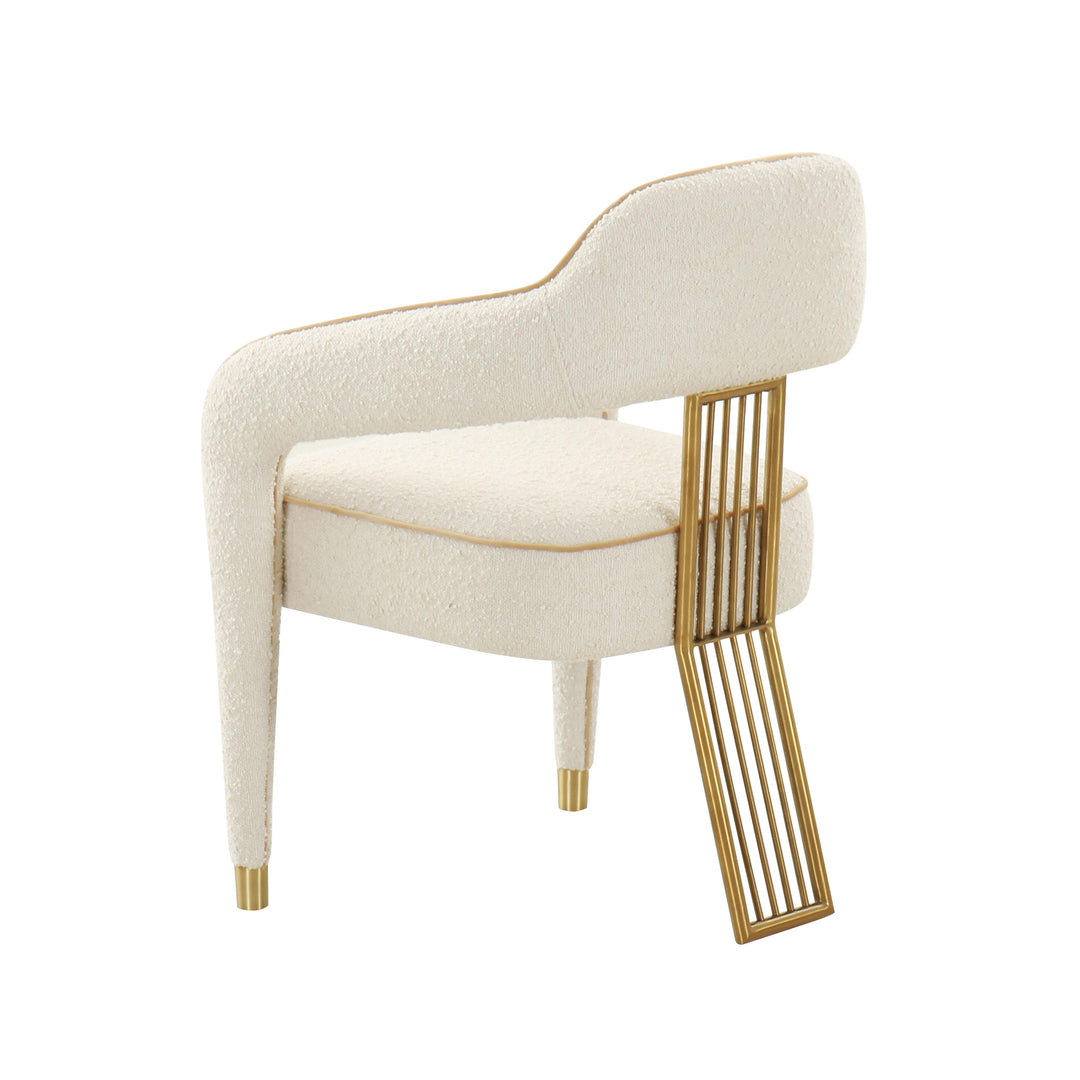American Home Furniture | TOV Furniture - Corralis Cream Boucle Dining Chair