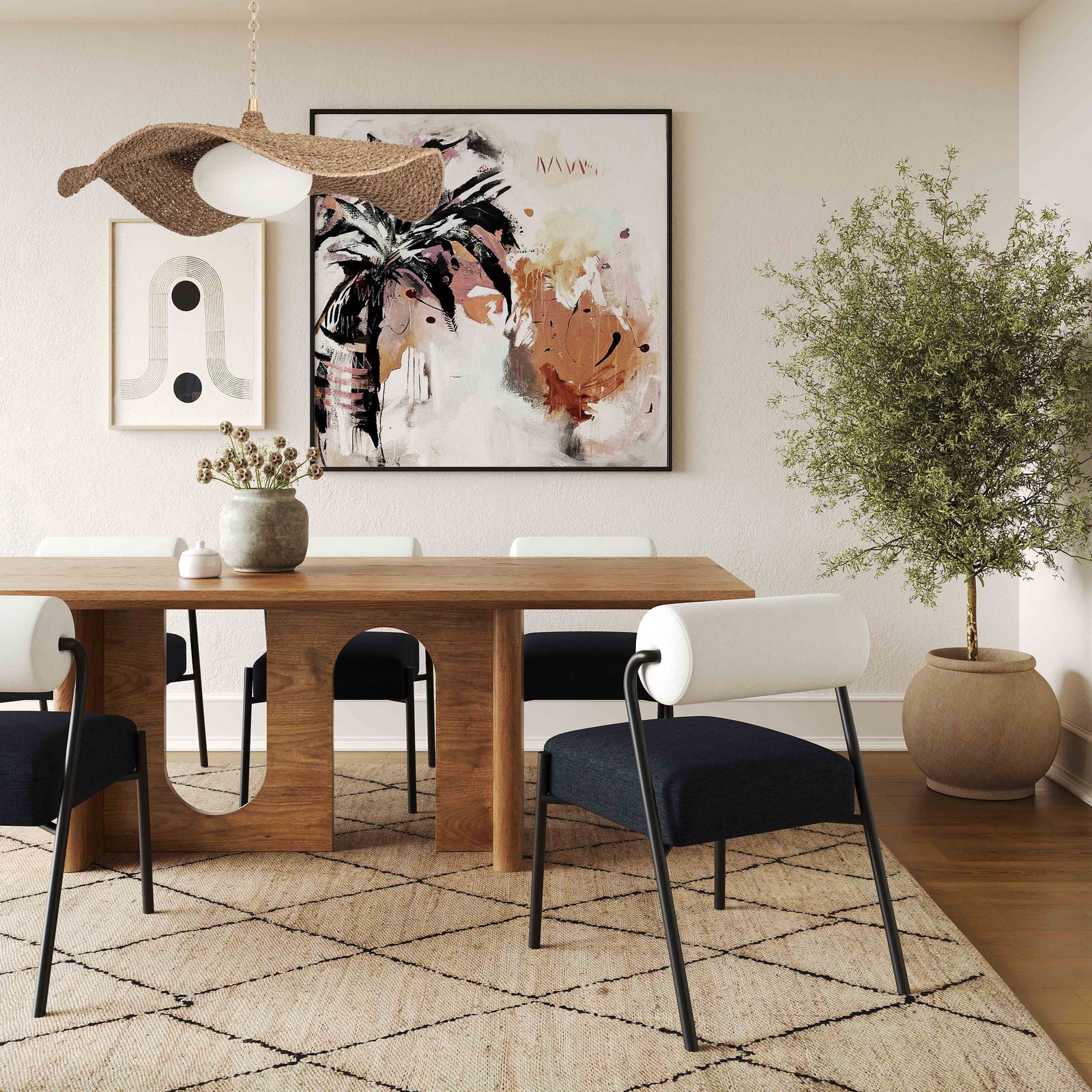 TOV Furniture Satra Walnut Rectangular Dining Table DINING TABLES