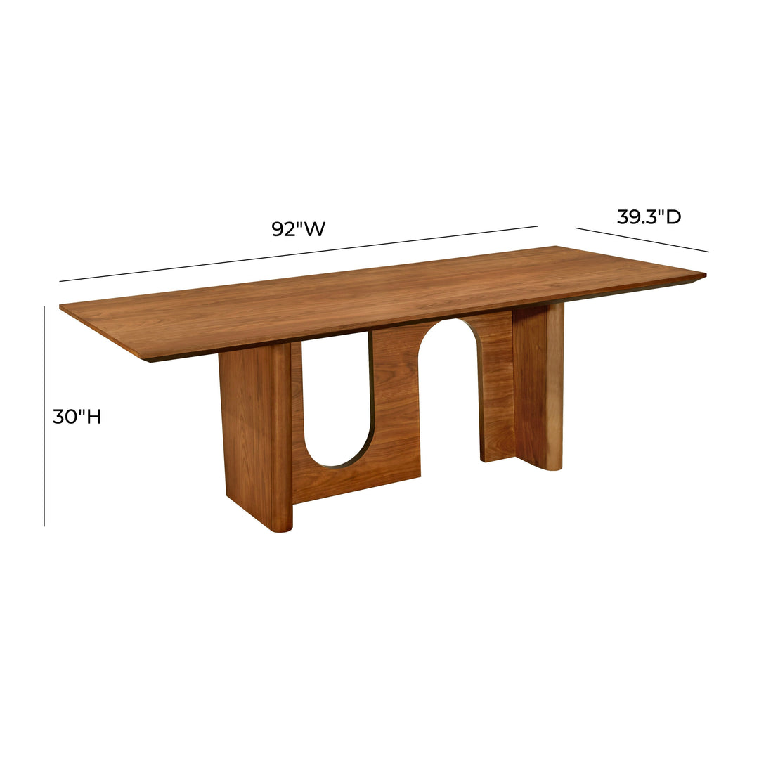 TOV Furniture Satra Walnut Rectangular Dining Table DINING TABLES
