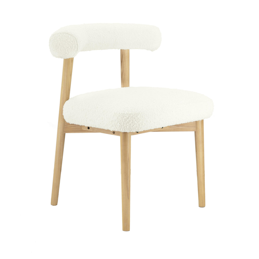 American Home Furniture | TOV Furniture - Spara Cream Boucle Side Chair