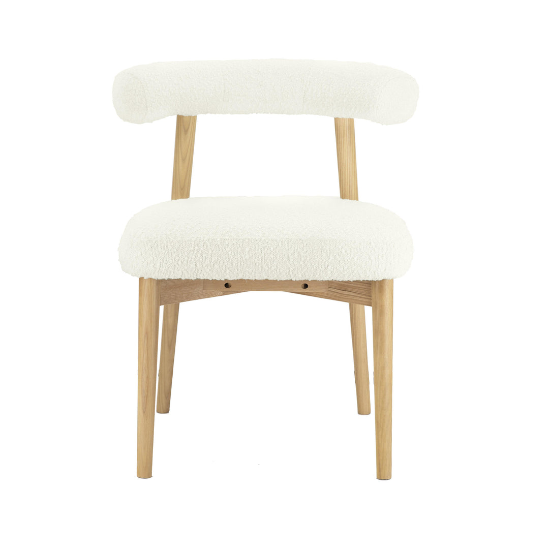 American Home Furniture | TOV Furniture - Spara Cream Boucle Side Chair