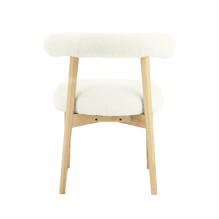 American Home Furniture | TOV Furniture - Spara Cream Boucle Side Chair