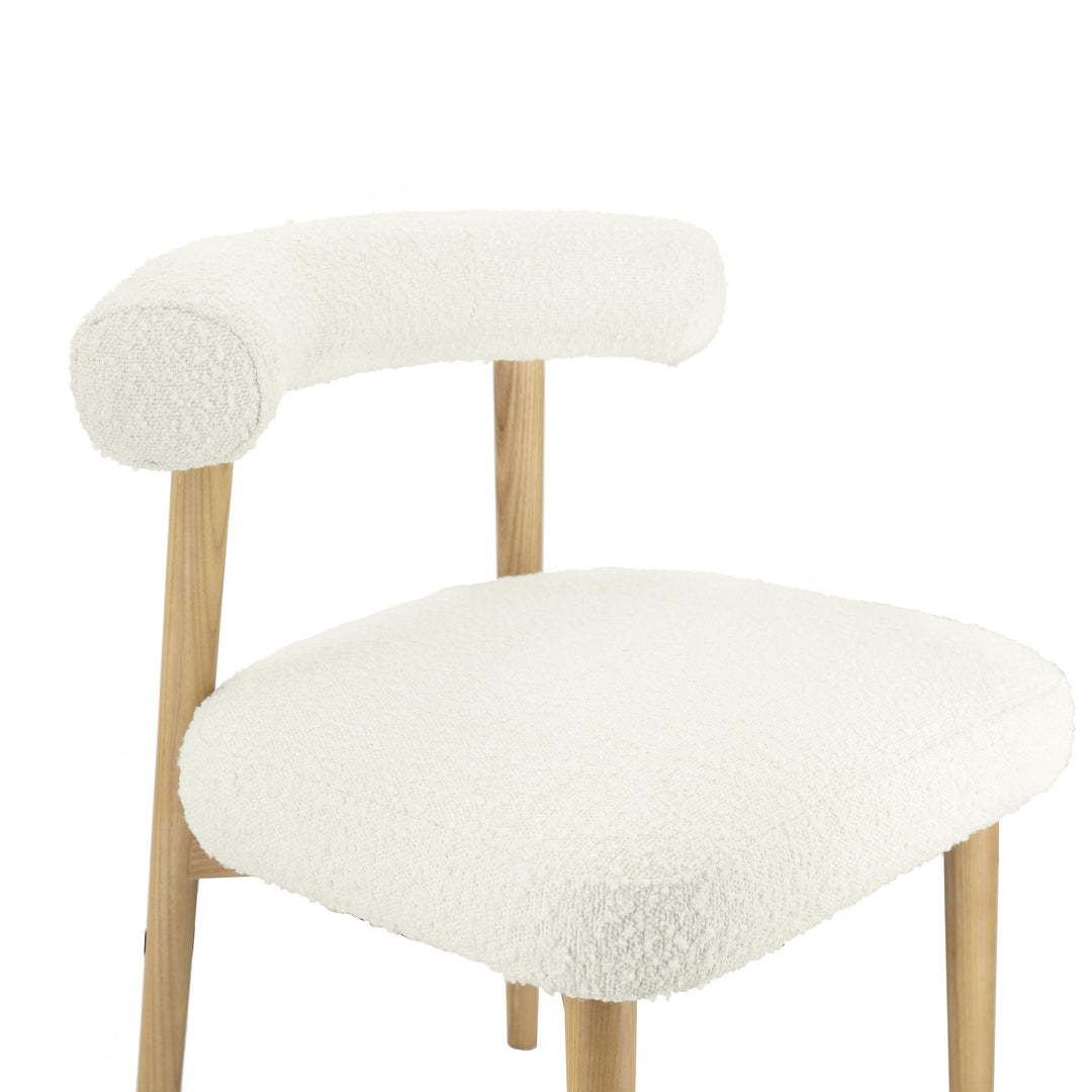 American Home Furniture | TOV Furniture - Spara Cream Boucle Side Chair