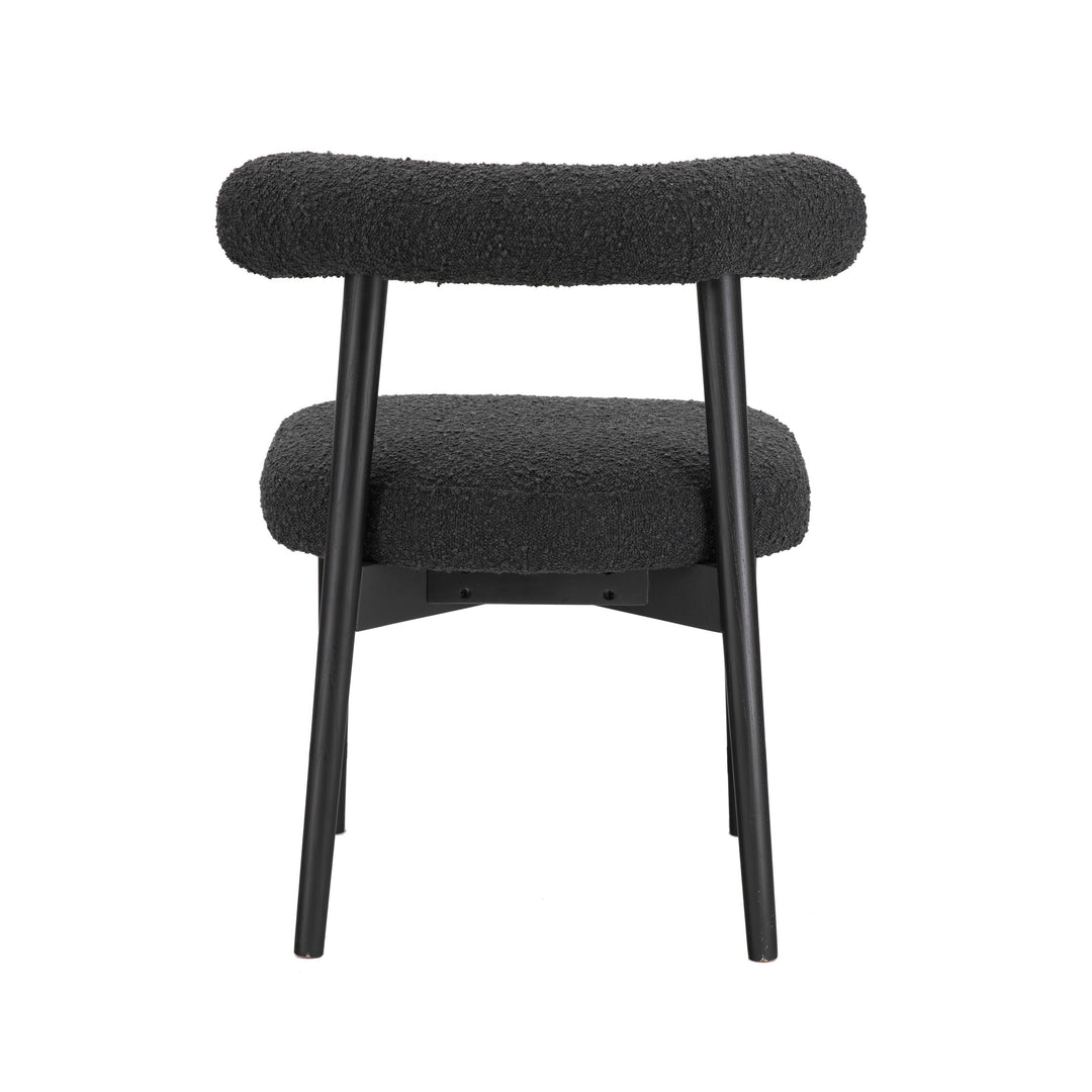 American Home Furniture | TOV Furniture - Spara Black Boucle Side Chair