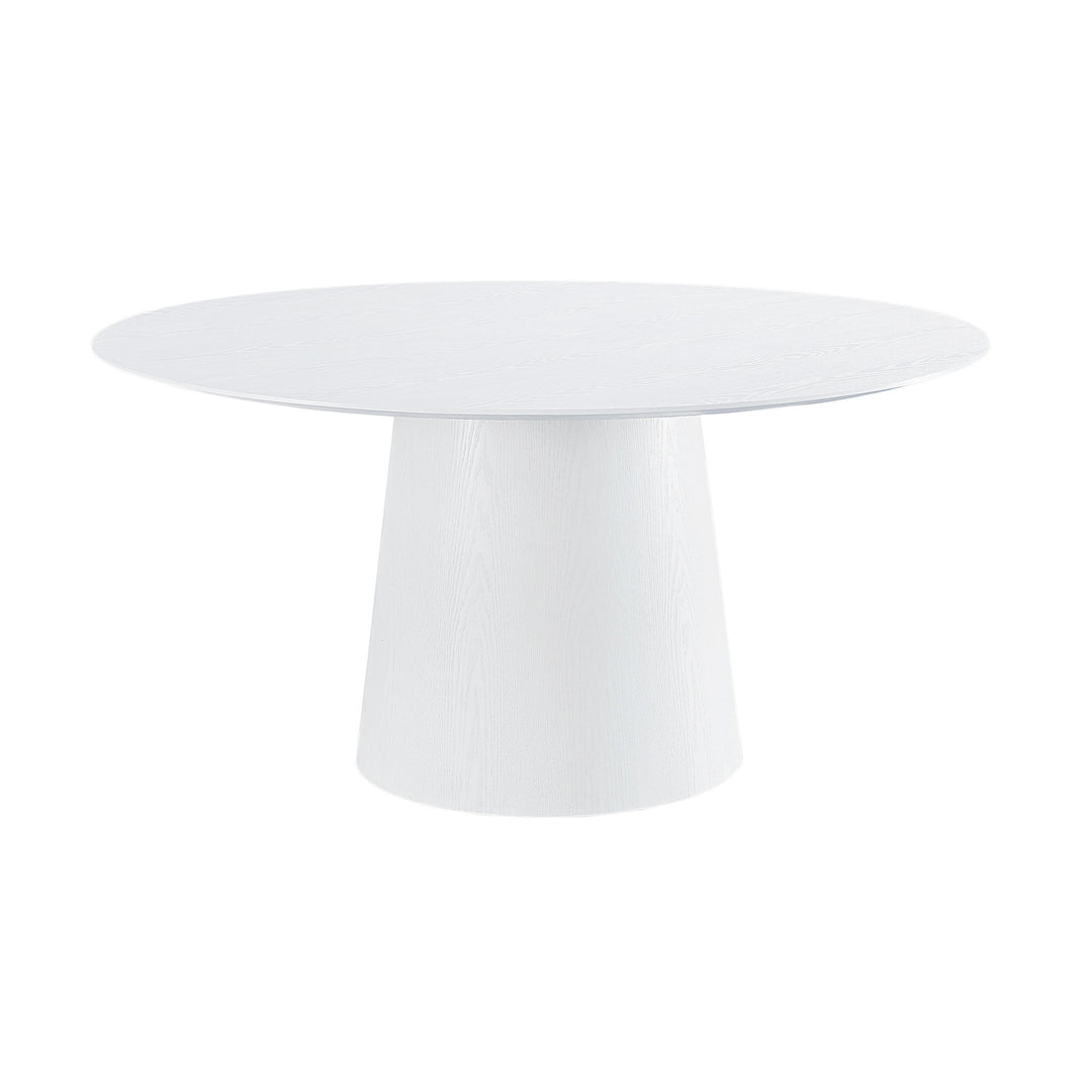 American Home Furniture | TOV Furniture - Pauline White Ash 62" Round Dining Table