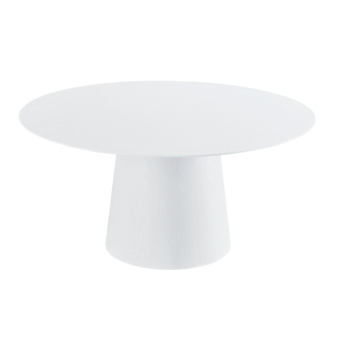 American Home Furniture | TOV Furniture - Pauline White Ash 62" Round Dining Table