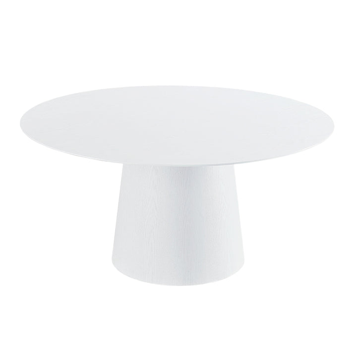 American Home Furniture | TOV Furniture - Pauline White Ash 62" Round Dining Table