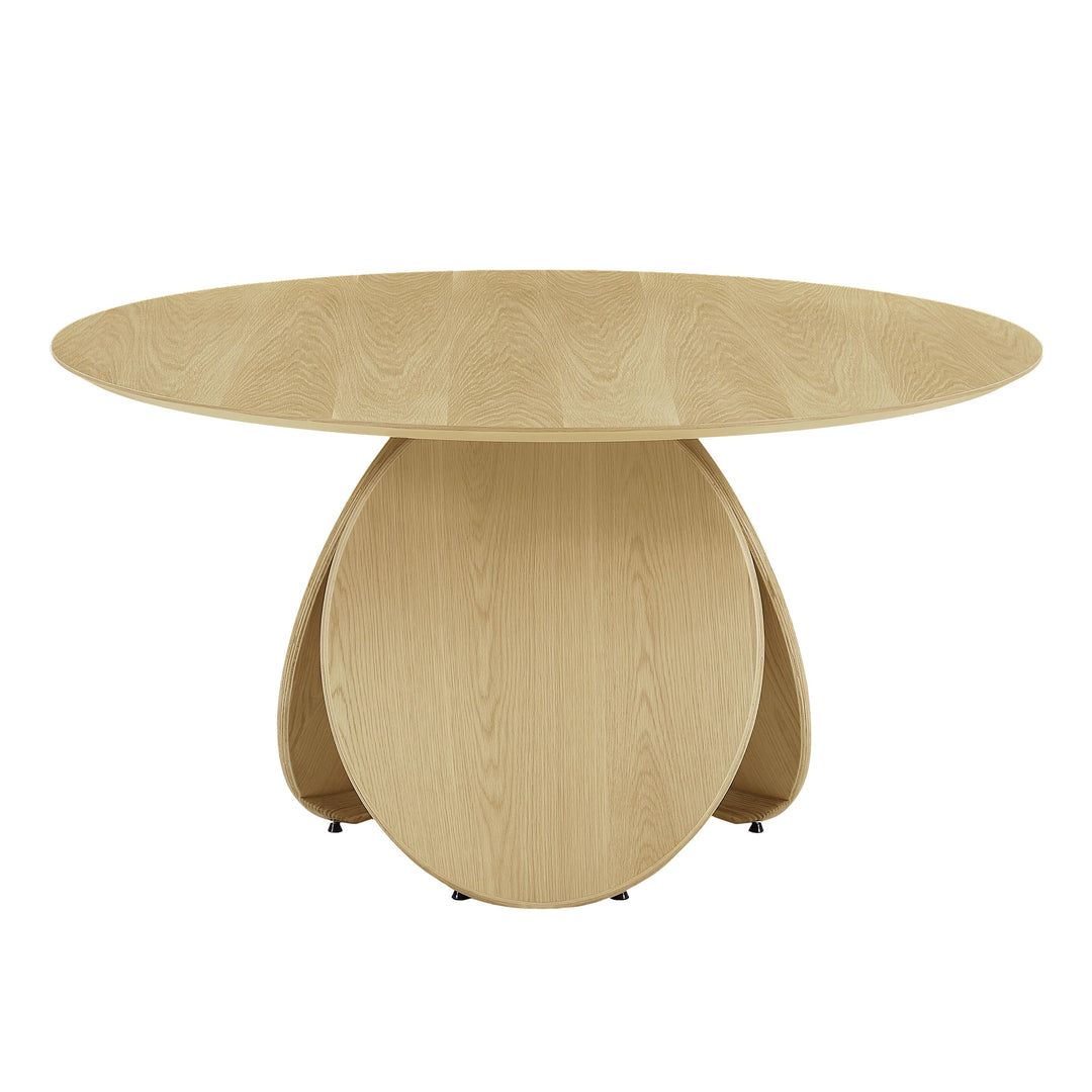 American Home Furniture | TOV Furniture - Emil Natural Oak Round Dining Table