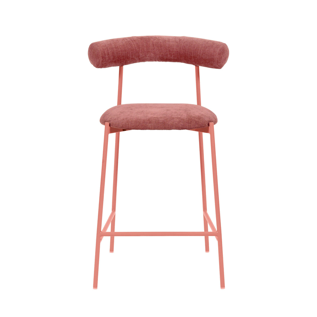 TOV Furniture Liliana Mauve Velvet Counter Stool OTTOMANS, POUFS, + STOOLS