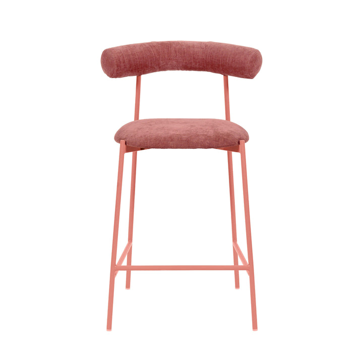 TOV Furniture Liliana Mauve Velvet Counter Stool OTTOMANS, POUFS, + STOOLS