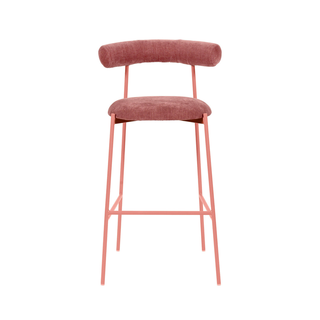 TOV Furniture Liliana Mauve Velvet Bar Stool OTTOMANS, POUFS, + STOOLS