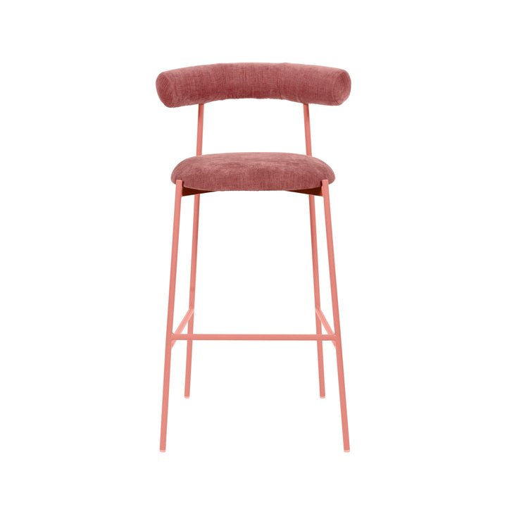 TOV Furniture Liliana Mauve Velvet Bar Stool OTTOMANS, POUFS, + STOOLS