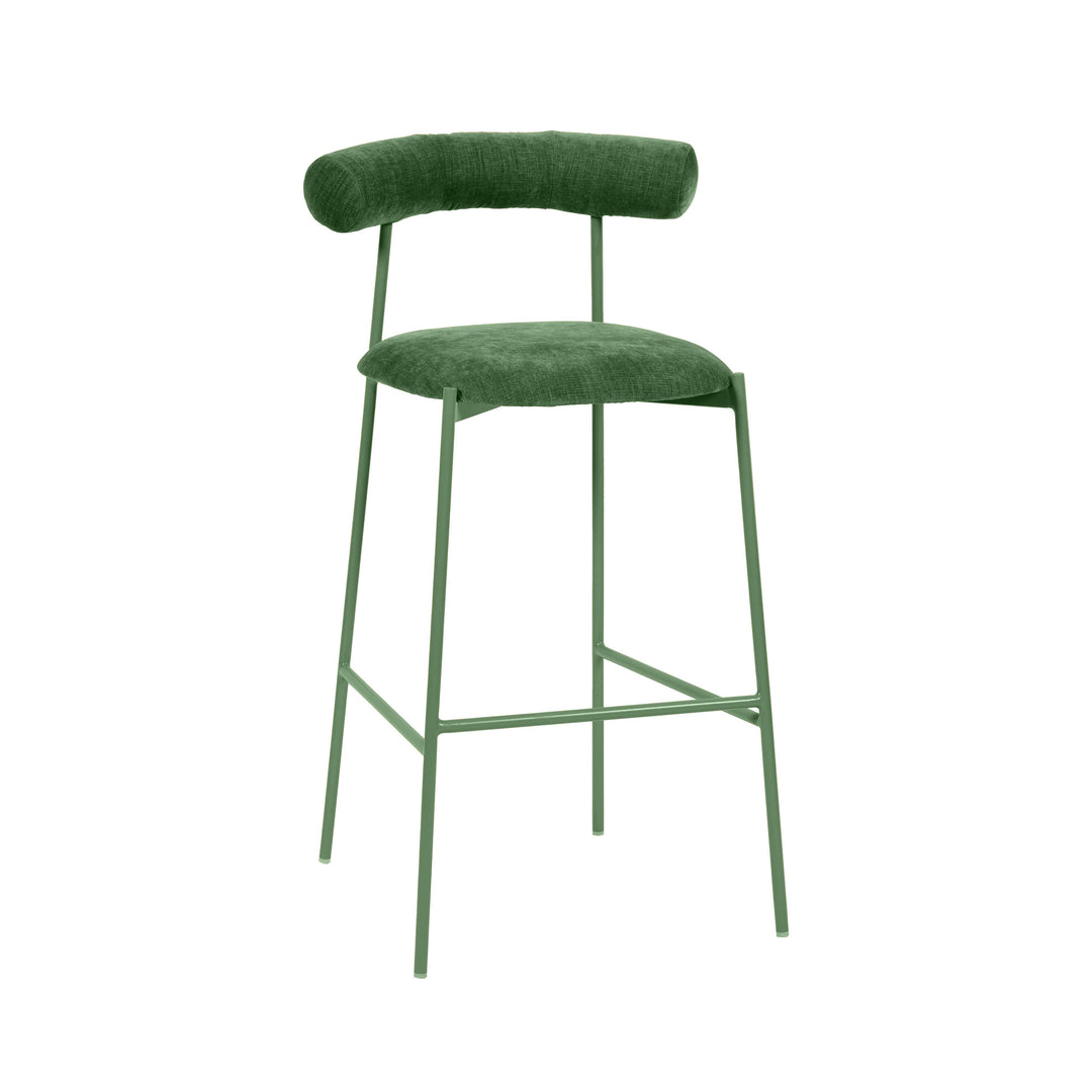 American Home Furniture | TOV Furniture - Liliana Forest Green Velvet Bar Stool
