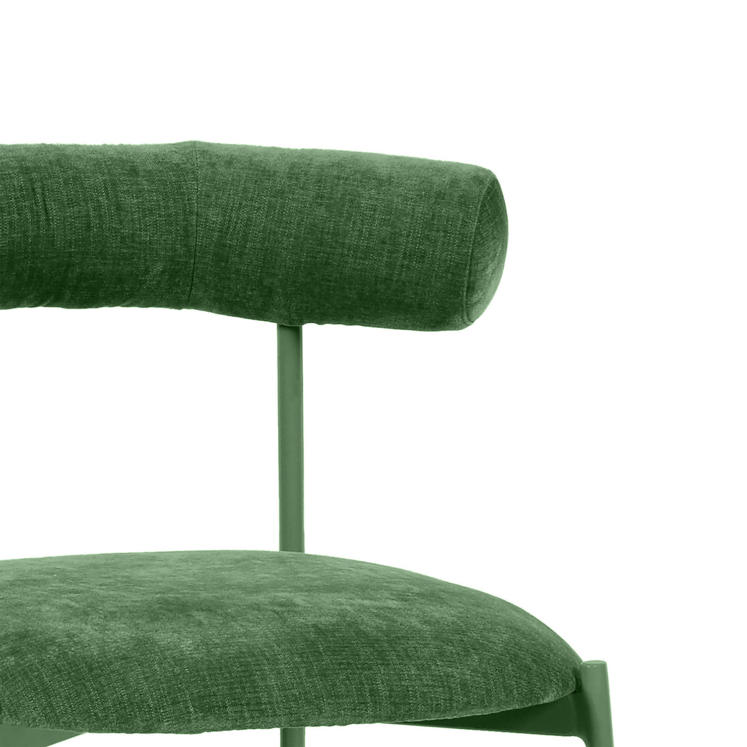 TOV Furniture Liliana Forest Green Velvet Bar Stool OTTOMANS, POUFS, + STOOLS