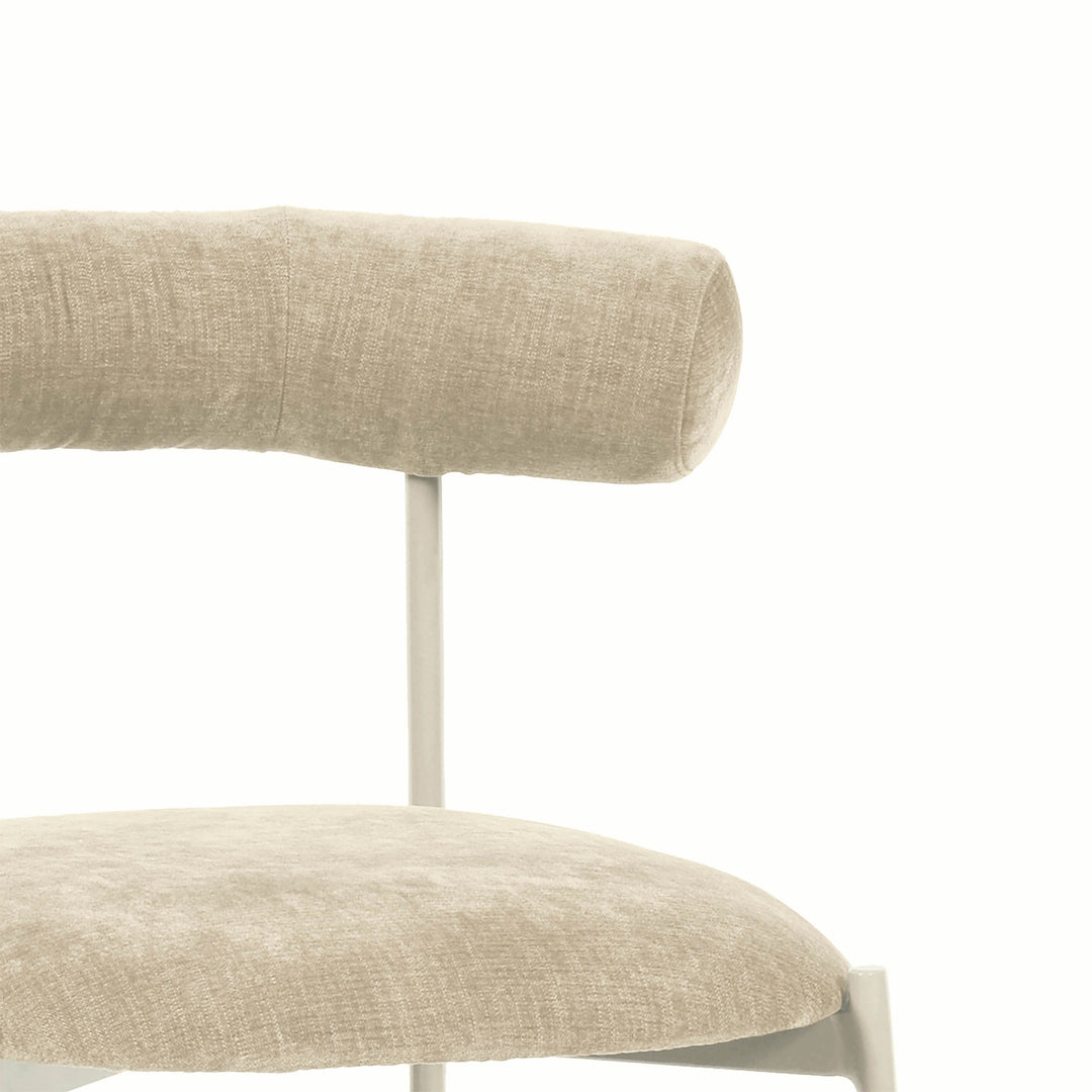 TOV Furniture Liliana Taupe Velvet Bar Stool OTTOMANS, POUFS, + STOOLS