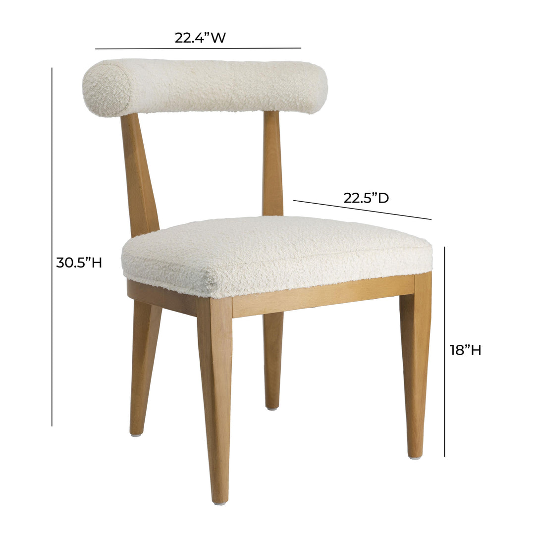 American Home Furniture | TOV Furniture - Palla Cream Boucle Dining Chair