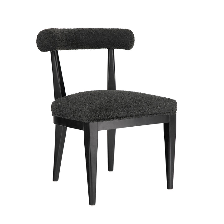 American Home Furniture | TOV Furniture - Palla Black Boucle Dining Chair