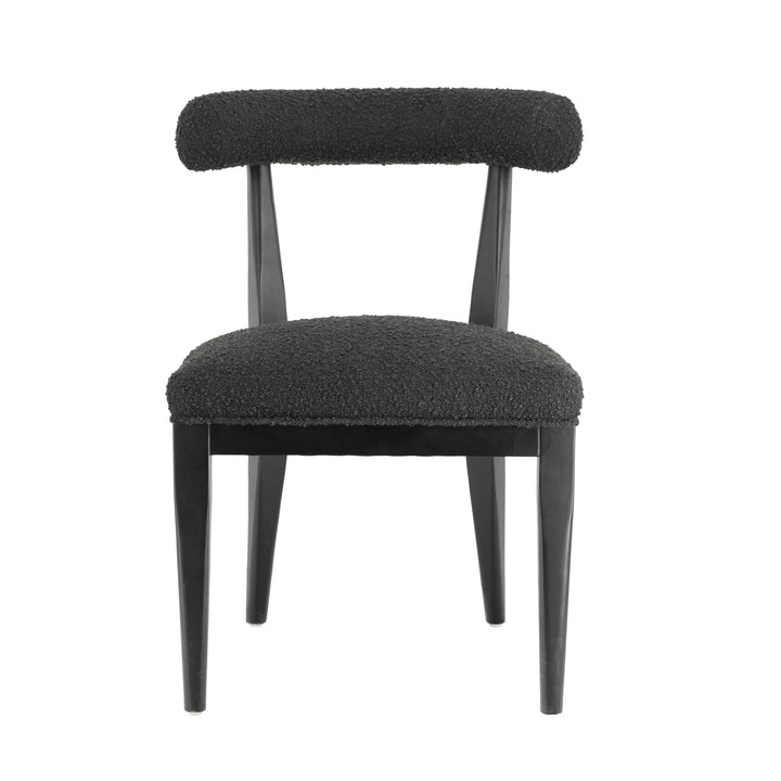 American Home Furniture | TOV Furniture - Palla Black Boucle Dining Chair