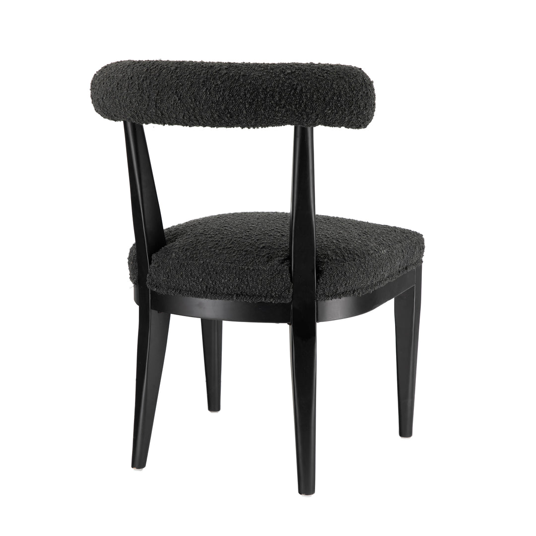 American Home Furniture | TOV Furniture - Palla Black Boucle Dining Chair