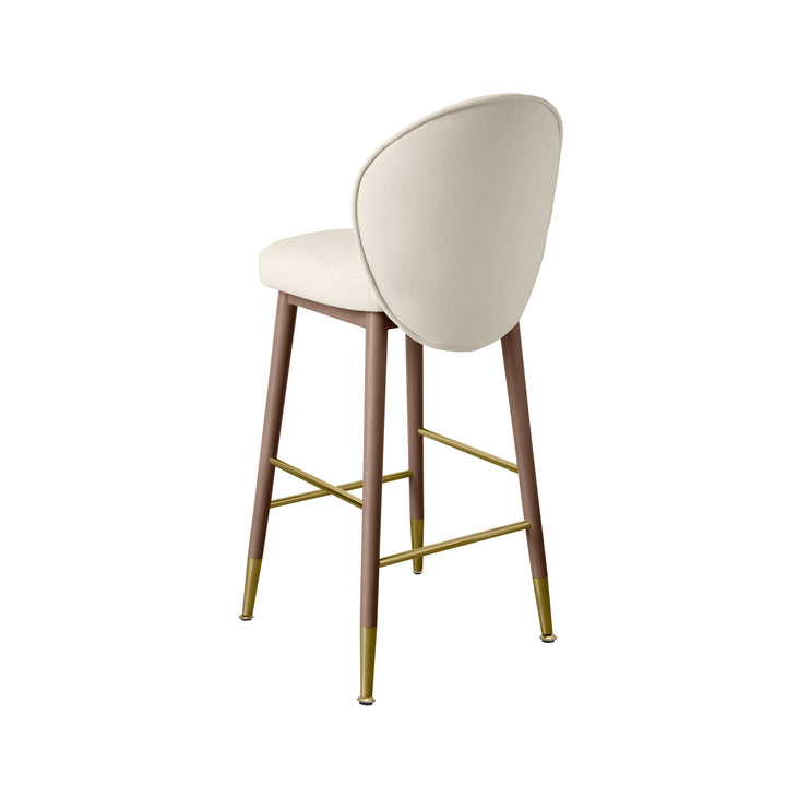 American Home Furniture | TOV Furniture - Hailey Cream Velvet Barstool