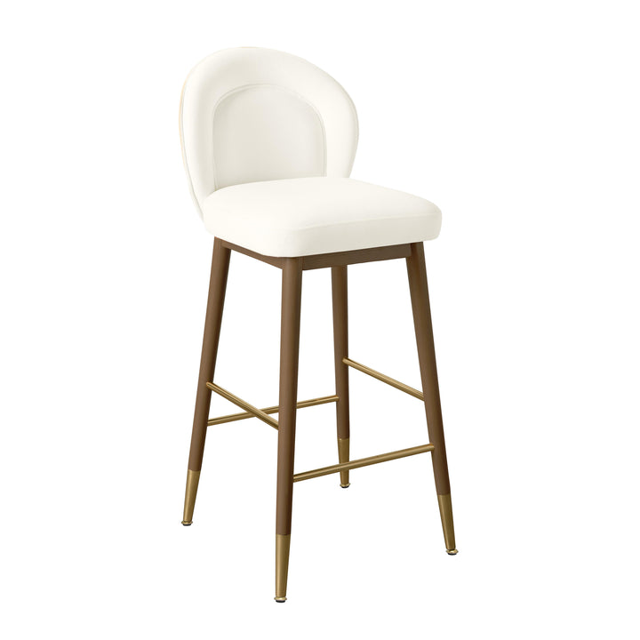 American Home Furniture | TOV Furniture - Hailey Cream Velvet Counter Stool