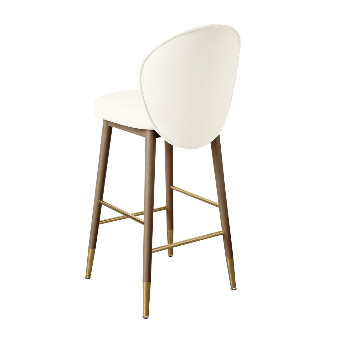 American Home Furniture | TOV Furniture - Hailey Cream Velvet Counter Stool