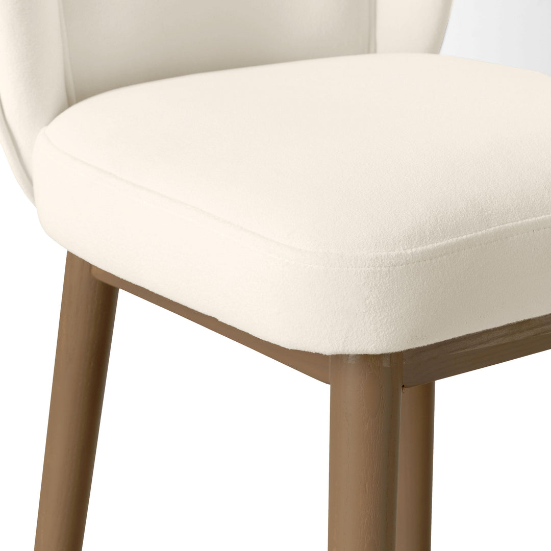 American Home Furniture | TOV Furniture - Hailey Cream Velvet Counter Stool