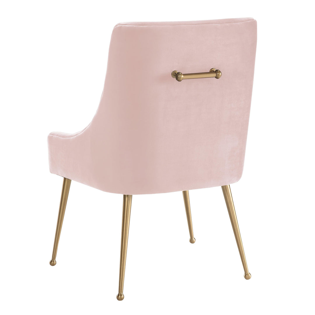 TOV Furniture Beatrix Blush Velvet Side Chair DINING CHAIRS