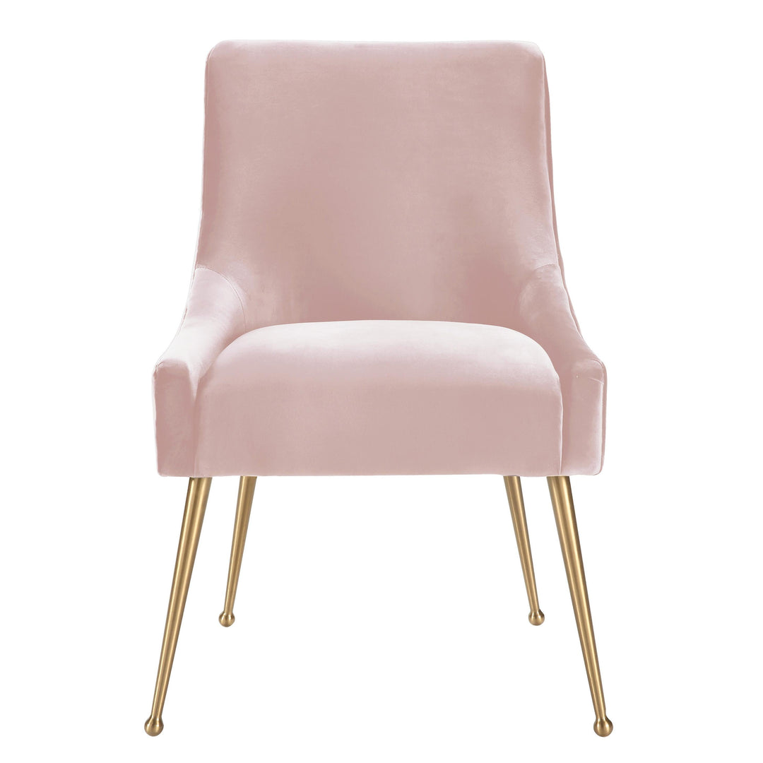 TOV Furniture Beatrix Blush Velvet Side Chair DINING CHAIRS
