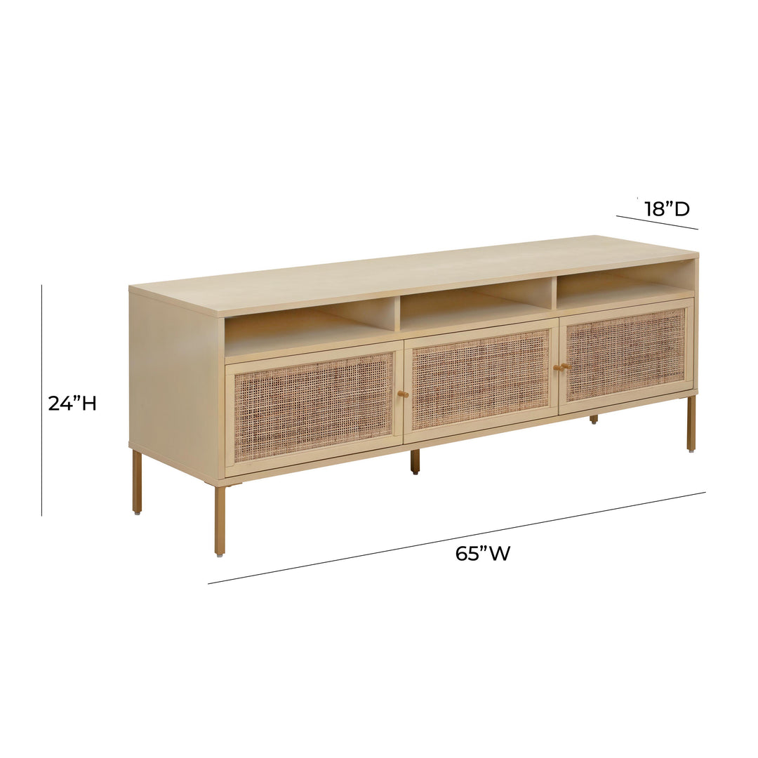 TOV Furniture Sierra Buttermilk Media Console MEDIA + TV STANDS