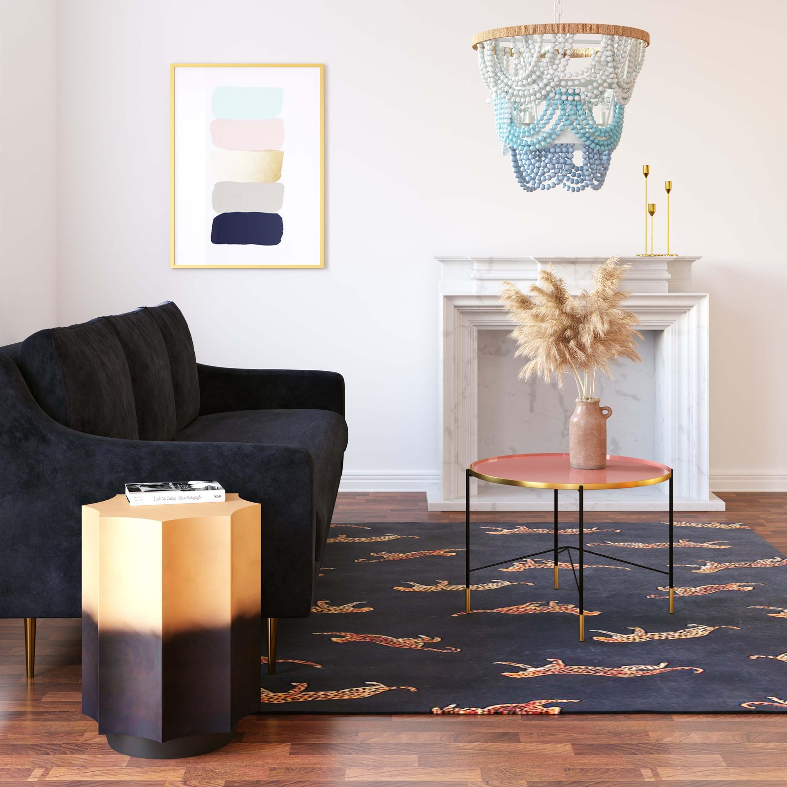 TOV Furniture Jade Beaded Chandelier CHANDELIERS