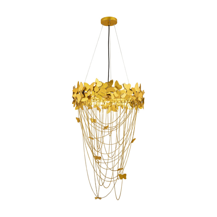 TOV Furniture Butterfly Gold Chandelier CHANDELIERS