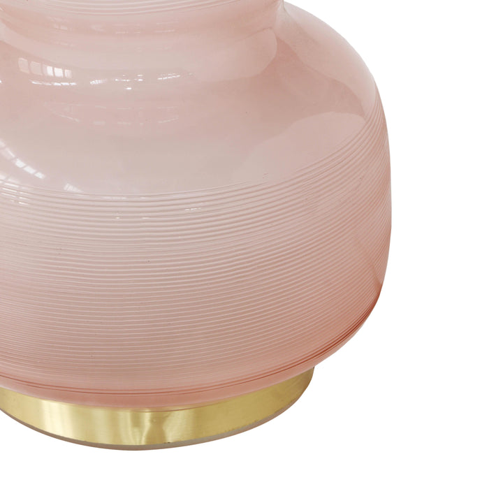 American Home Furniture | TOV Furniture - Winter Pink Glass Table Lamp