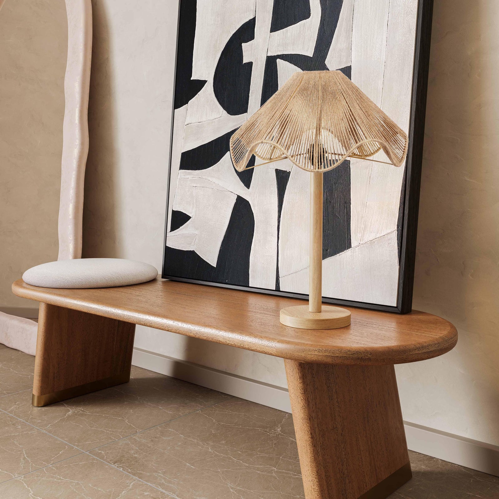 TOV Furniture Jula Natural Jute Table Lamp TABLE LAMPS
