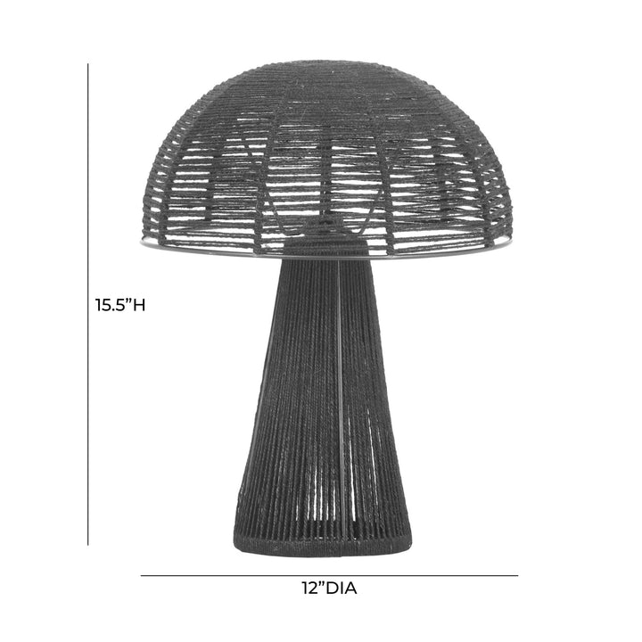 American Home Furniture | TOV Furniture - Oddy Black Jute Table Lamp