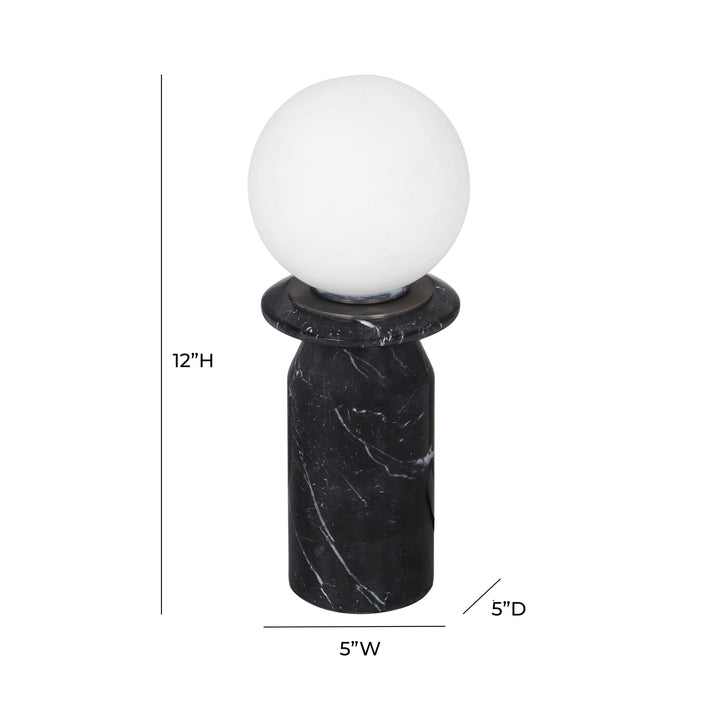 American Home Furniture | TOV Furniture - Globe Onyx Black Marble Lamp
