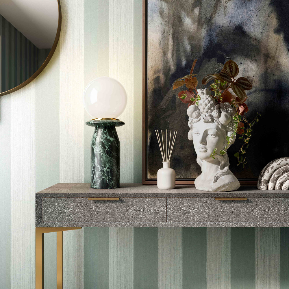 American Home Furniture | TOV Furniture - Globe Malachite Green Marble Lamp