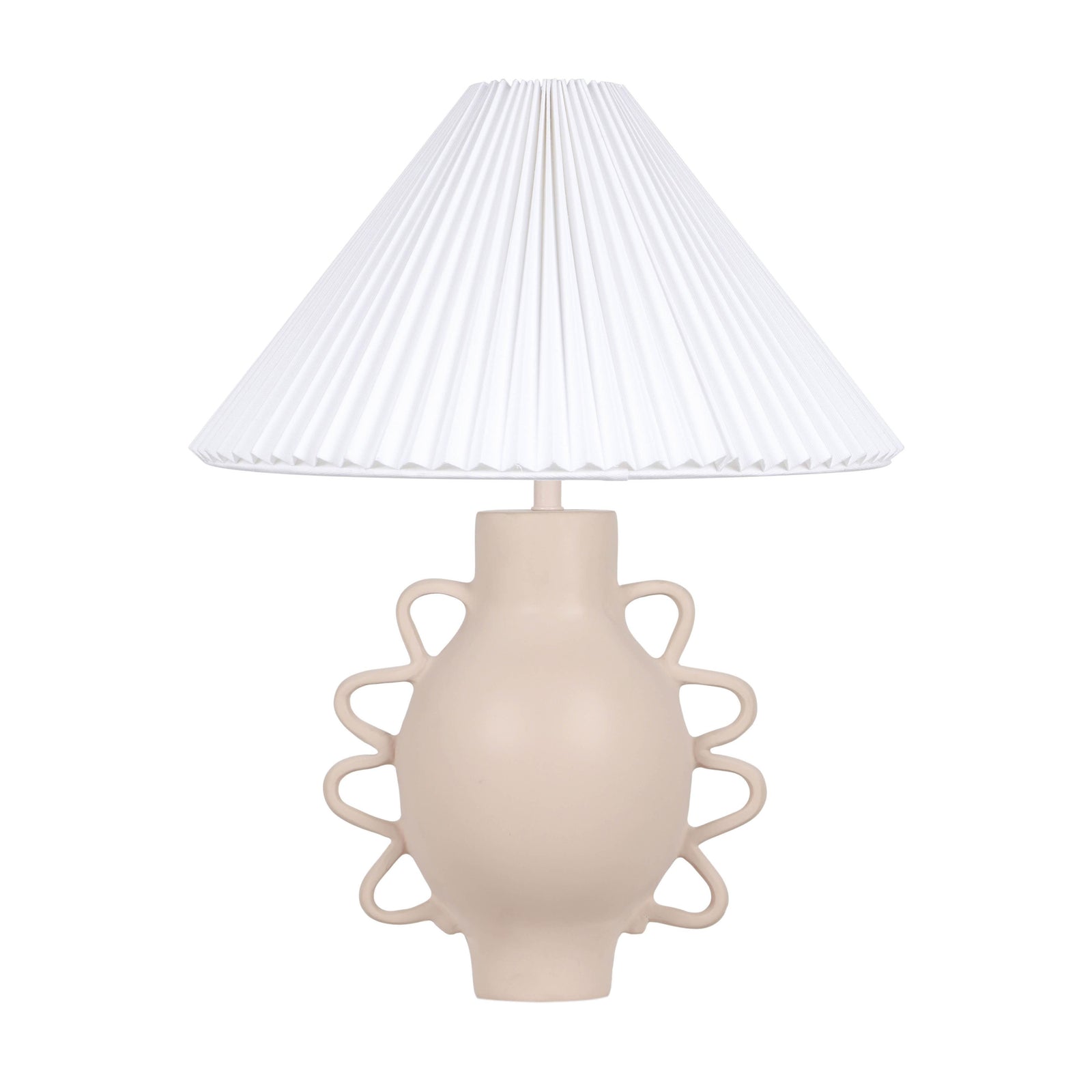 TOV Furniture Hazza Cream Pleated Table Lamp TABLE LAMPS