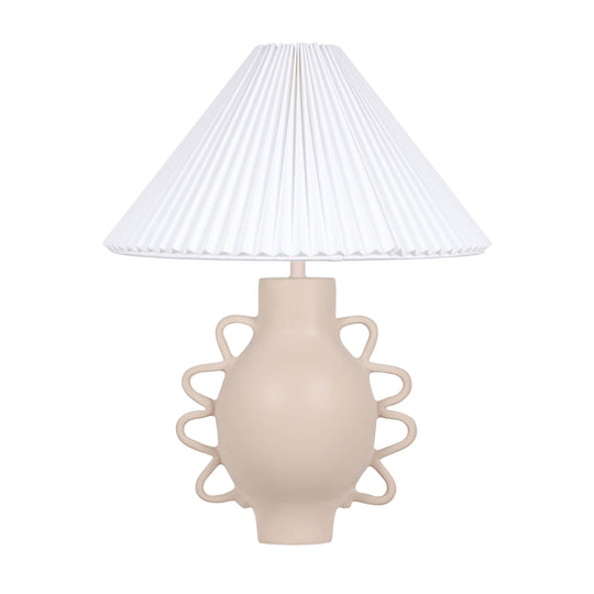 TOV Furniture Hazza Cream Pleated Table Lamp TABLE LAMPS