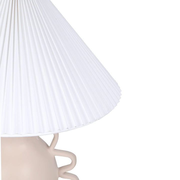 American Home Furniture | TOV Furniture - Hazza Cream Pleated Table Lamp