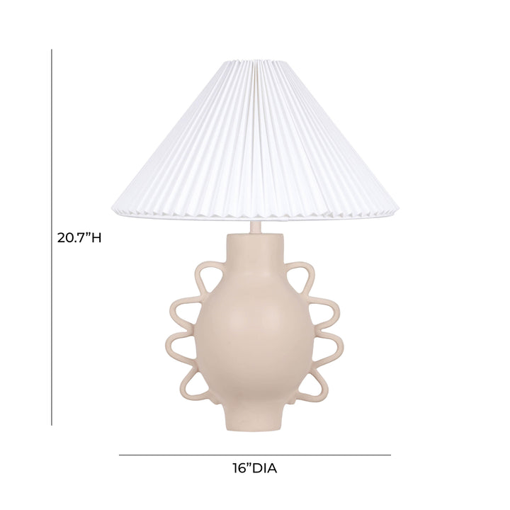 American Home Furniture | TOV Furniture - Hazza Cream Pleated Table Lamp