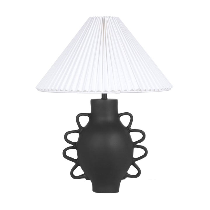 American Home Furniture | TOV Furniture - Hazza Black Pleated Table Lamp