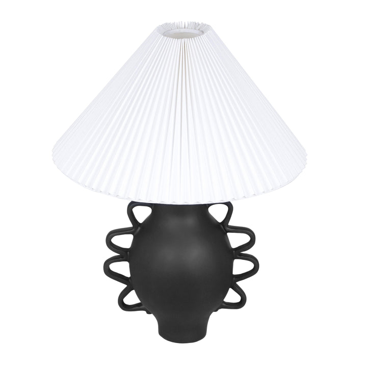 American Home Furniture | TOV Furniture - Hazza Black Pleated Table Lamp