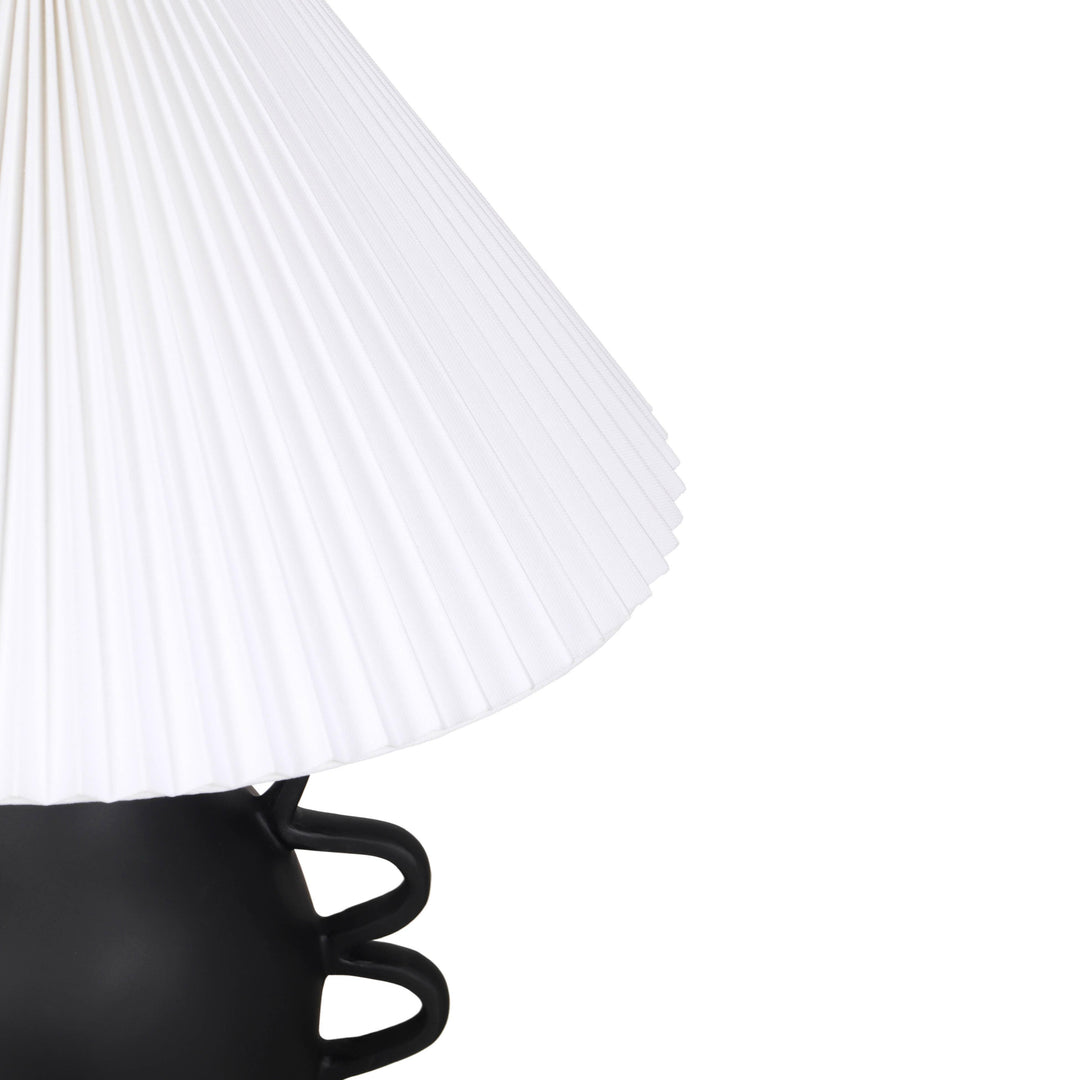 American Home Furniture | TOV Furniture - Hazza Black Pleated Table Lamp