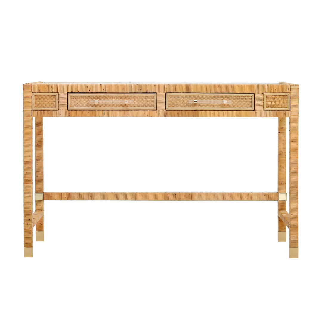 TOV Furniture Amara Natural Rattan Desk DESKS
