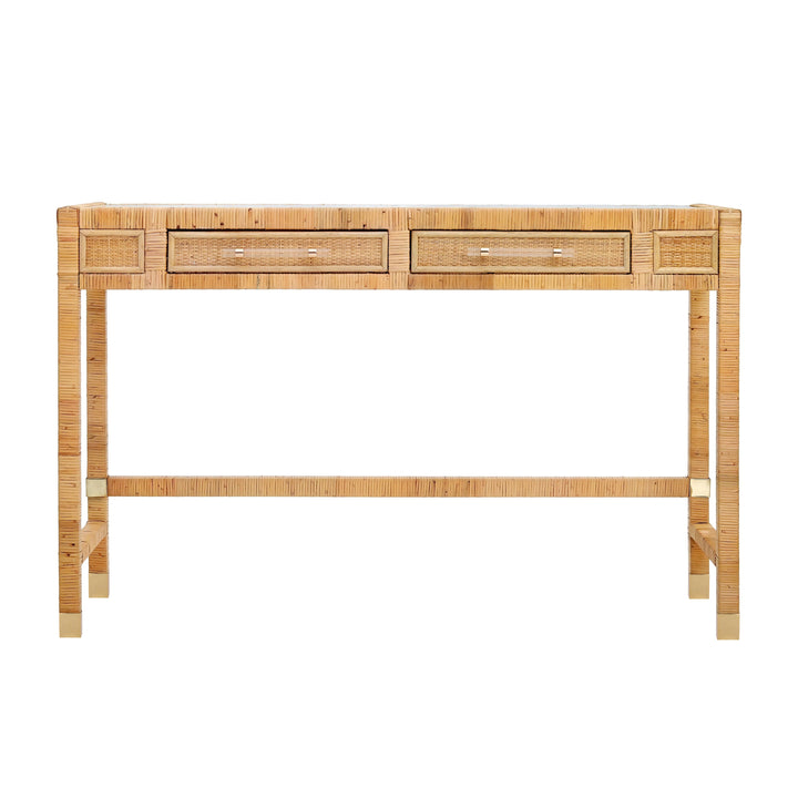 TOV Furniture Amara Natural Rattan Desk DESKS