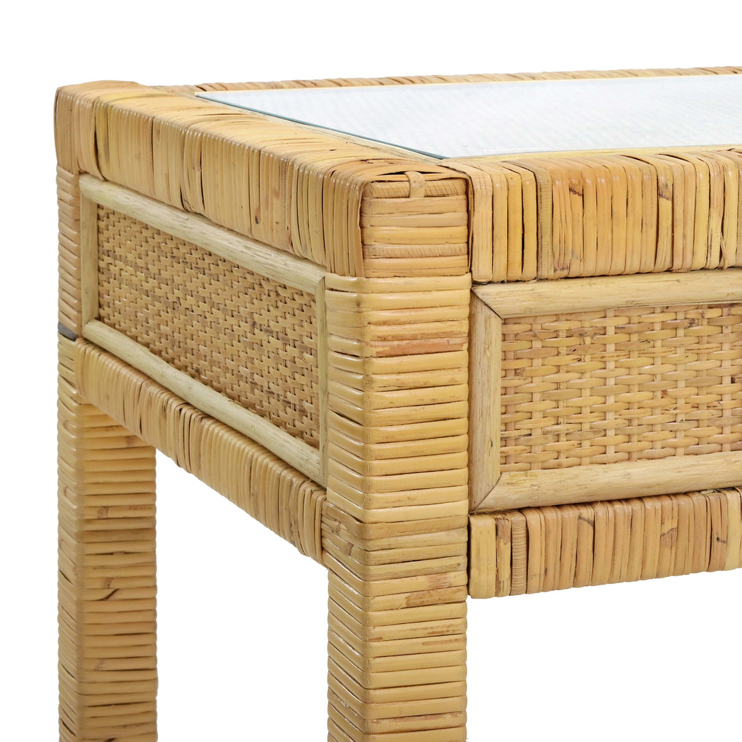 TOV Furniture Amara Natural Rattan Desk DESKS
