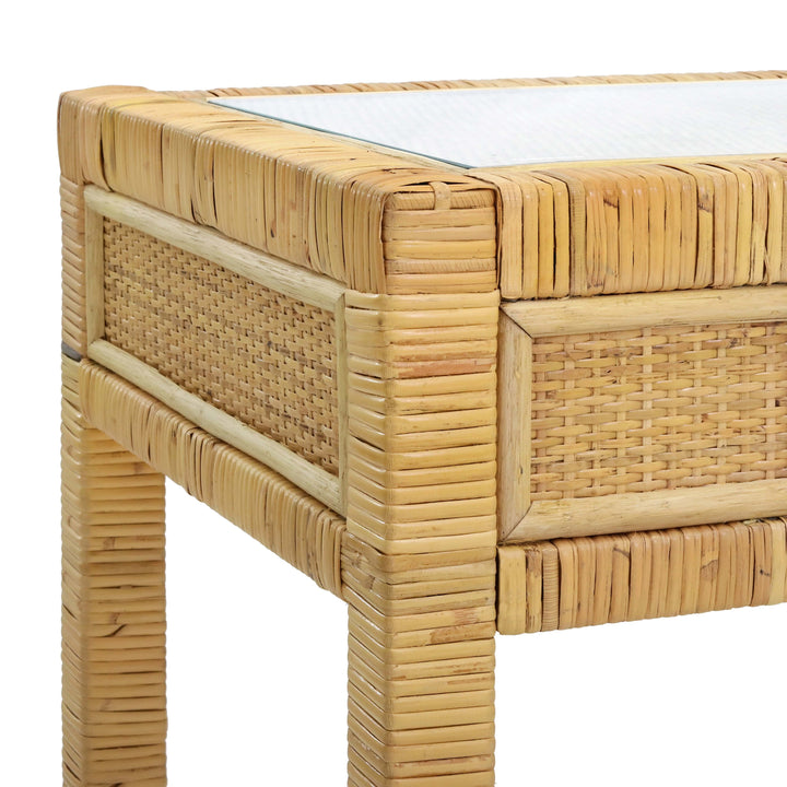 TOV Furniture Amara Natural Rattan Desk DESKS