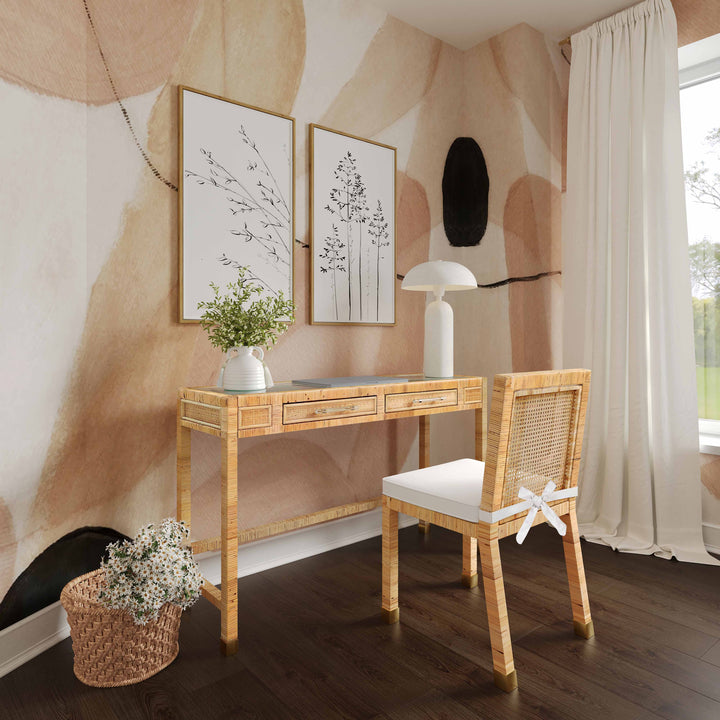 TOV Furniture Amara Natural Rattan Desk DESKS