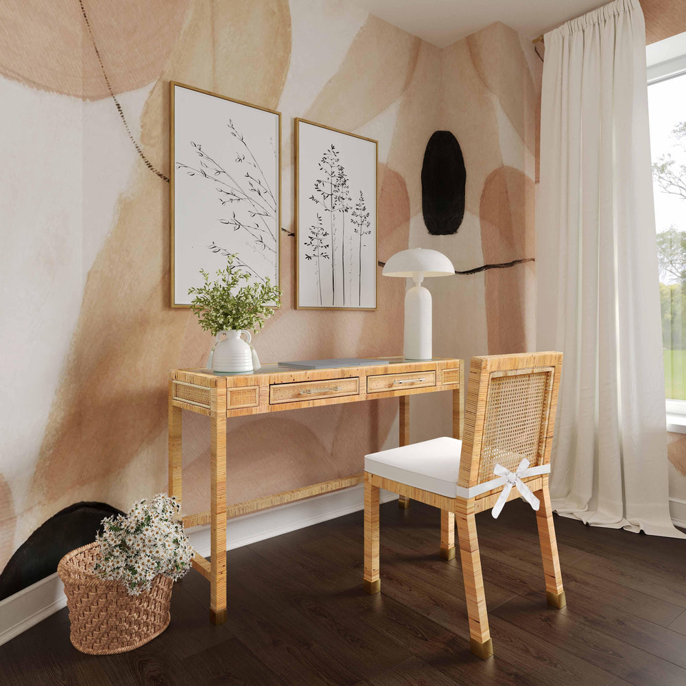 American Home Furniture | TOV Furniture - Amara Natural Rattan Desk